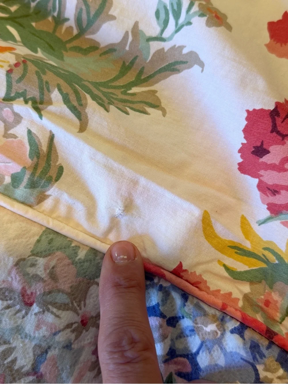 Ralph Lauren South Hampton Coastal Floral King Duvet Cover-Cotton 1990's